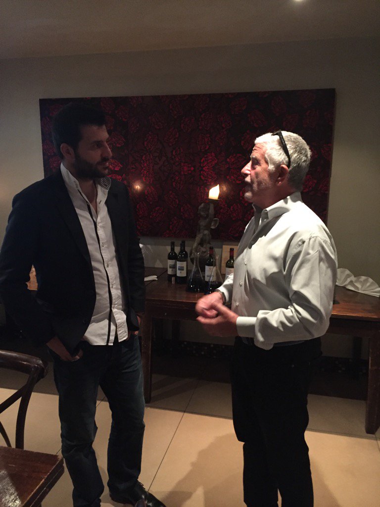 Patrick Lachapele of Ornellaia meets Antonio Crisci of Non Solo Pizza. This is going to be a good night!