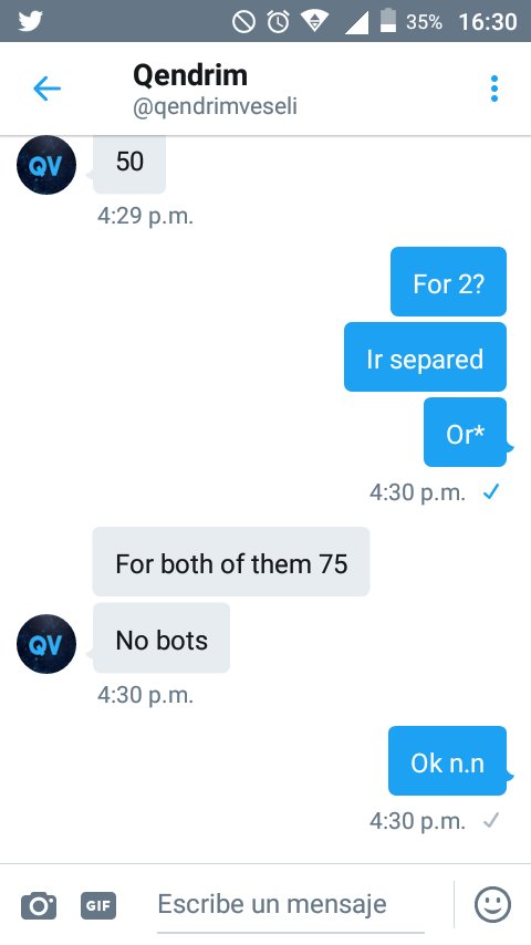 BelicosNetwork's tweet photo. 75 RTS y @qendrimveseli me da spotify y netflix n.n es para mis padres y el spotify para mi n.n RTS! https://t.co/L8MTGCi7fb