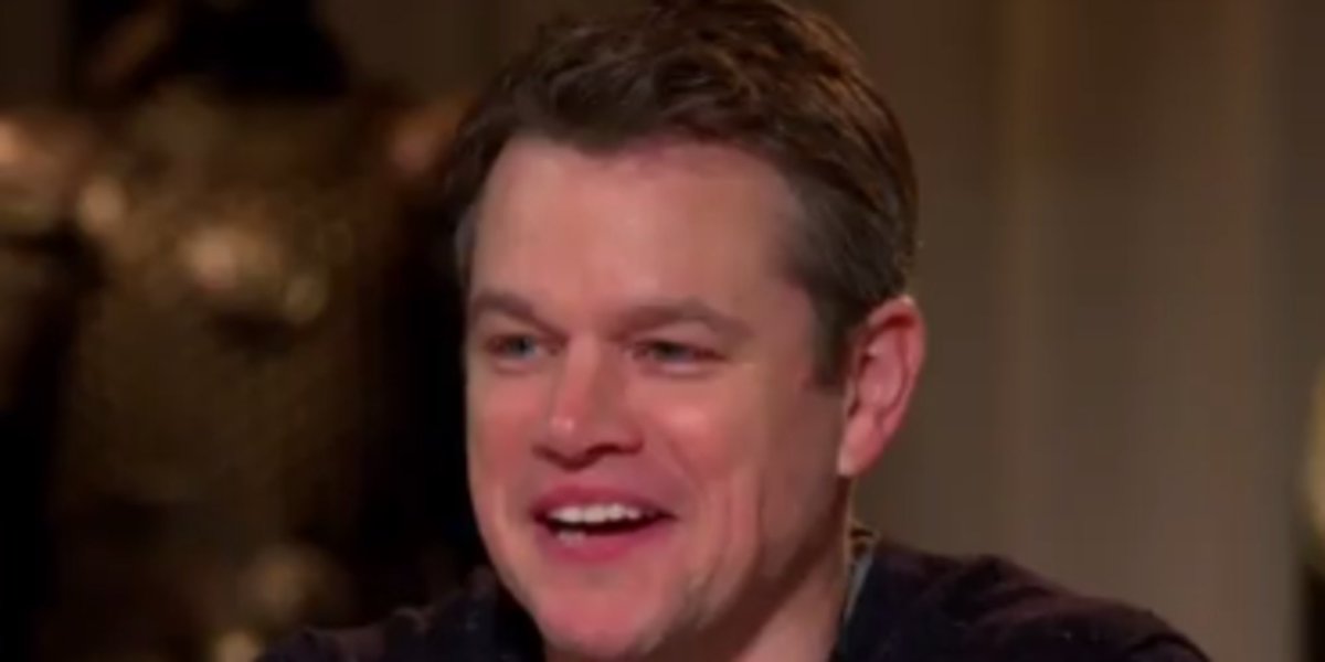 HuffPost's tweet image. Matt Damon has the sweetest reaction to George Clooney twins news huff.to/2kzoIc8