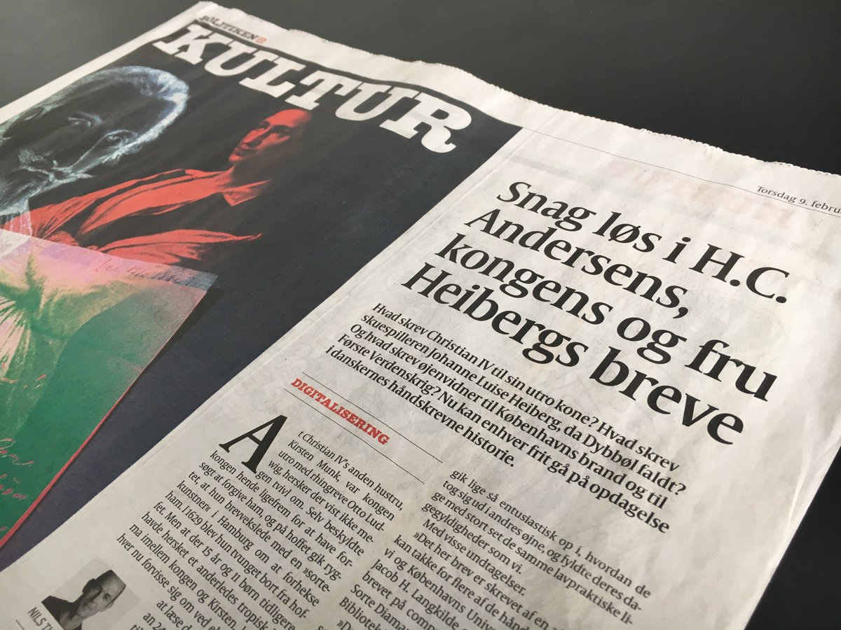 sortediamant's tweet photo. På forsiden af @politiken Kultur! 12.000(!) danske breve er digitaliserede og klar til at gå på opdagelse i! https://t.co/kGluDos746 https://t.co/UdGHogISo0