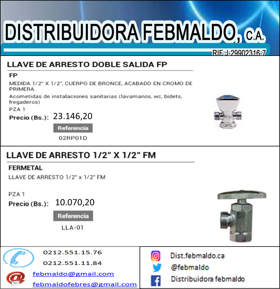 febmaldo's tweet photo. Oferta impelable en Llaves de arresto!.
Contactanos... #ferreterias #plomeria #OFERTAS  #descuento #llavesdearresto https://t.co/BMut5mGGZK