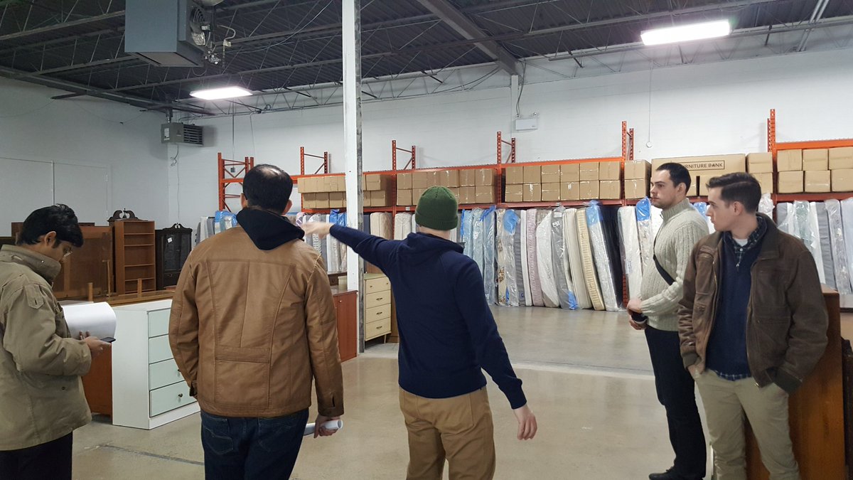 miekabp's tweet photo. .@rotmanschool visits @Furniture_Bank, a great social ent. Your used furniture can change lives so check em out! #sustainablerotman #socent https://t.co/GfSRmDBm3a