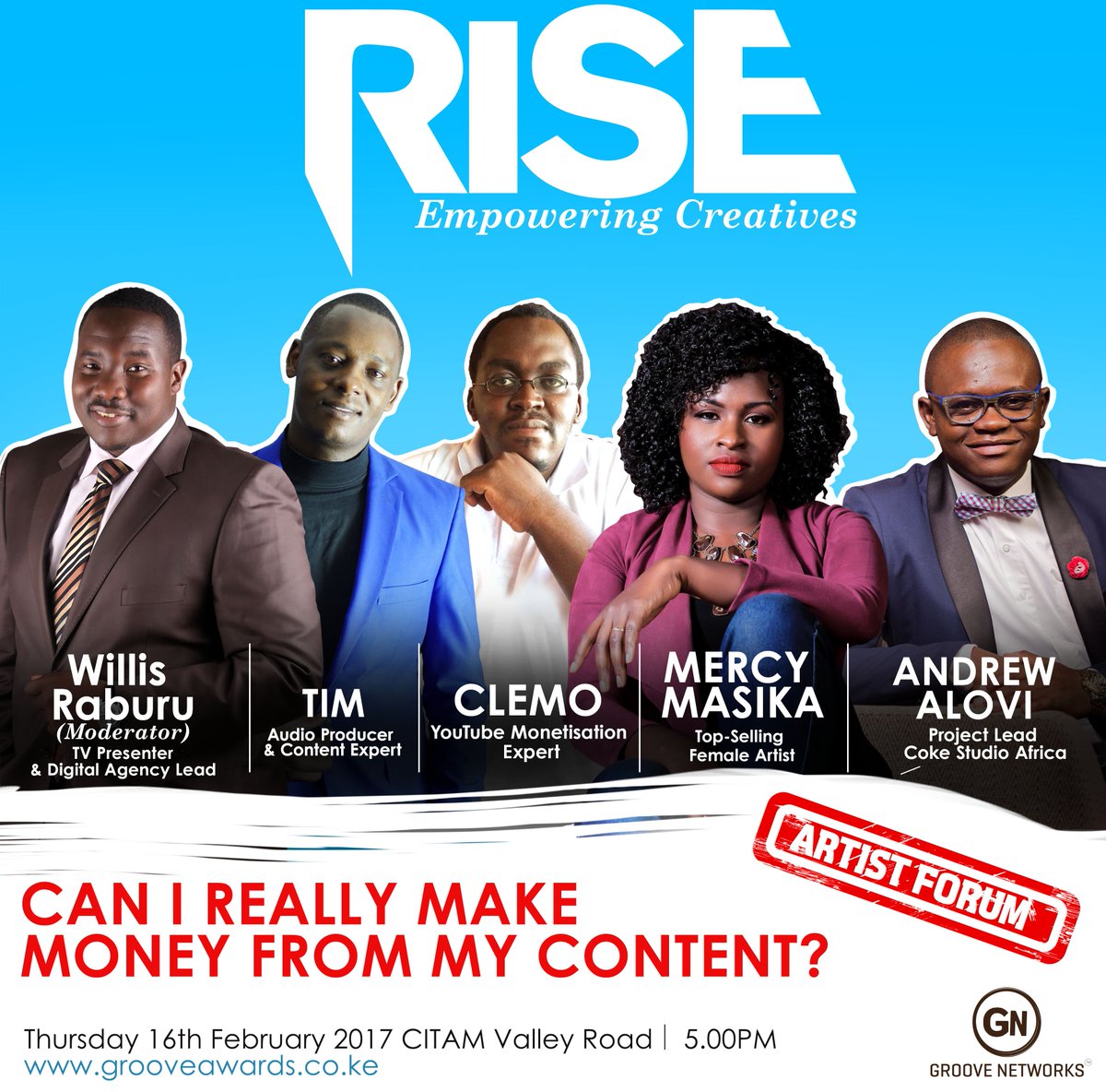 GiftedDjs's tweet photo. RISE is a monthly artists’ forum that features real &amp; candid conversations with industry experts designed to empower Kenyan creatives. #Rise https://t.co/idnWx3fk44