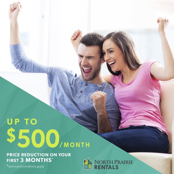 NorthPrairieDev's tweet image. LTD. time offer Saskatoon! Save up to $500 on each of your 1st 3 months! Condos starting at just $775/month. Visit northprairierentals.com