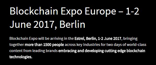 BitcoinGarden's tweet image. Blockchain Expo Europe 2017 | 1-2 June 2017 | Estrel, Berlin, Germany bitcoingarden.org/forum/index.ph… tnx @Blockchain_Expo