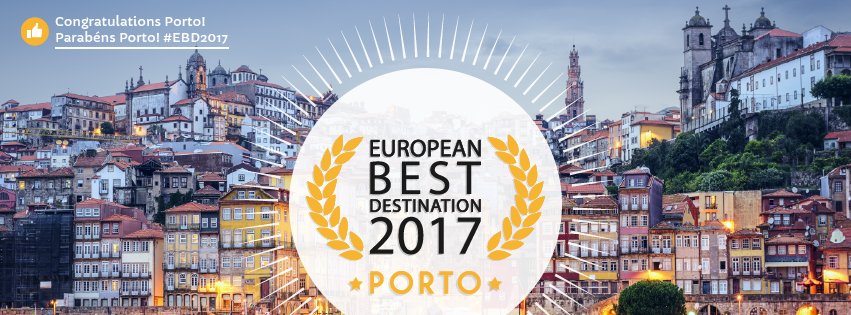 visitportugal's tweet photo. Congratulations #Porto🙂 Best Destination in Europe 2017 
Thanks for your support 😉 https://t.co/uL607iVtlc @ebdestinations🏆#Portugal #Travel https://t.co/Z3CgD94uXw