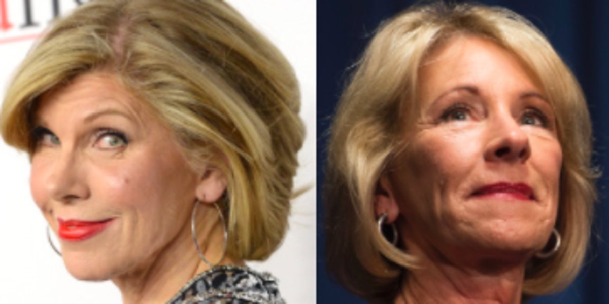 HuffPost's tweet photo. Dear "SNL," please let Christine Baranski play ed. secretary Betsy DeVos https://t.co/tzZqKrAfTr https://t.co/K1Jmxfuwu8