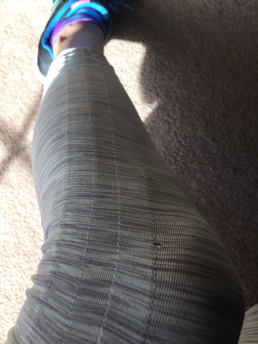 SalesAndTrails's tweet photo. @sweetflexx I just received my leggings yesterday. They are awesome except the stitching is opening up already. How can we rectify this? https://t.co/pOIEG7JRsZ