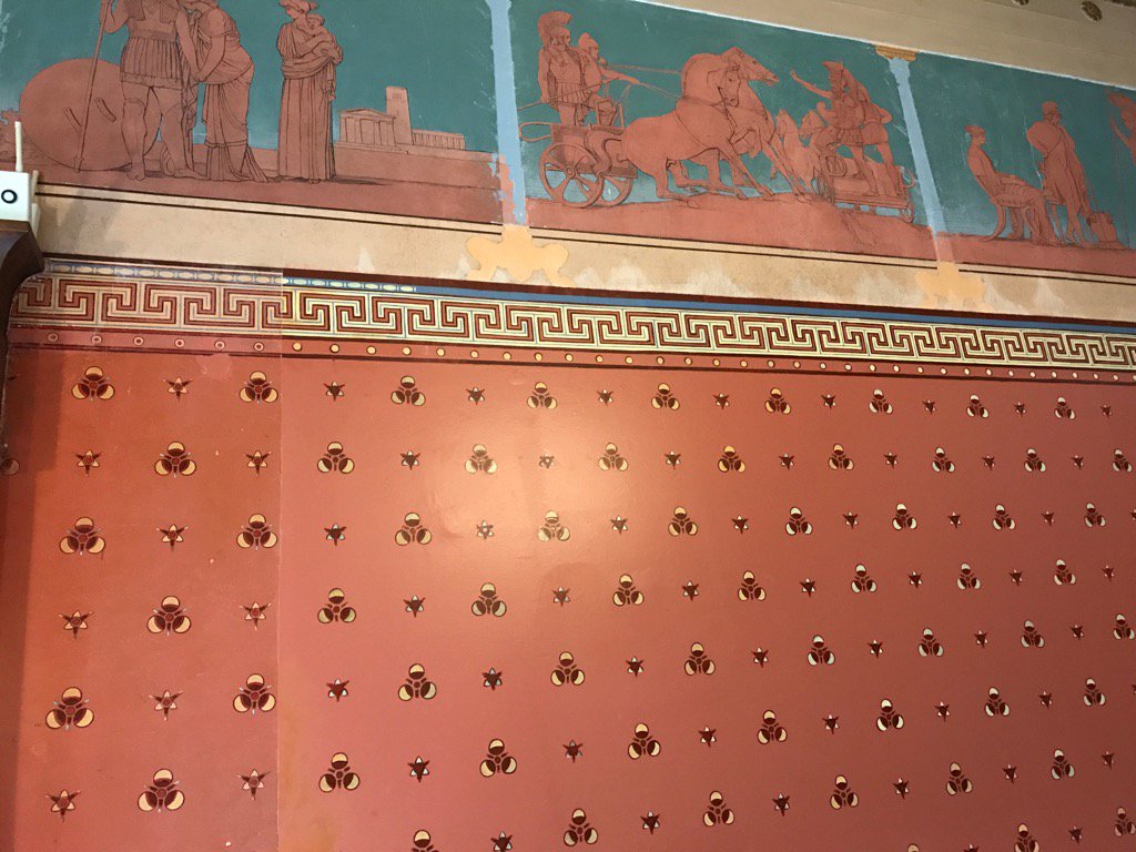 IanRHS's tweet photo. More detailing on fireplace wall @HolmwoodGlasgow @AThomsonSociety https://t.co/3MkOu4qOJg