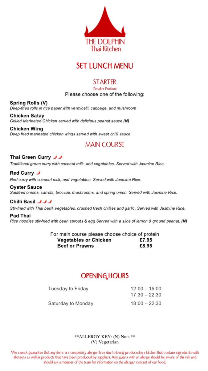 We have a new chef &amp; a new lunch set menu <a href="/TheDolphinWC1/">The Dolphin Pub</a>