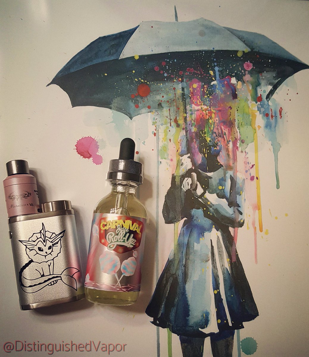 DistinguishV8PR's tweet photo. May rain tomorrow, but #cloudsbroclouds are a definite with this #mutationxv4 #eleaf #pico set up, paired with #ejuice from @juicerollupz https://t.co/WhjnJLbl1w
