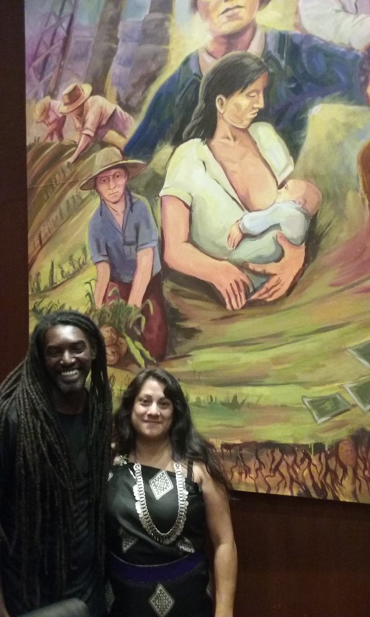 Con Carlos Álvarez referente afrodecendiente de Argentina.