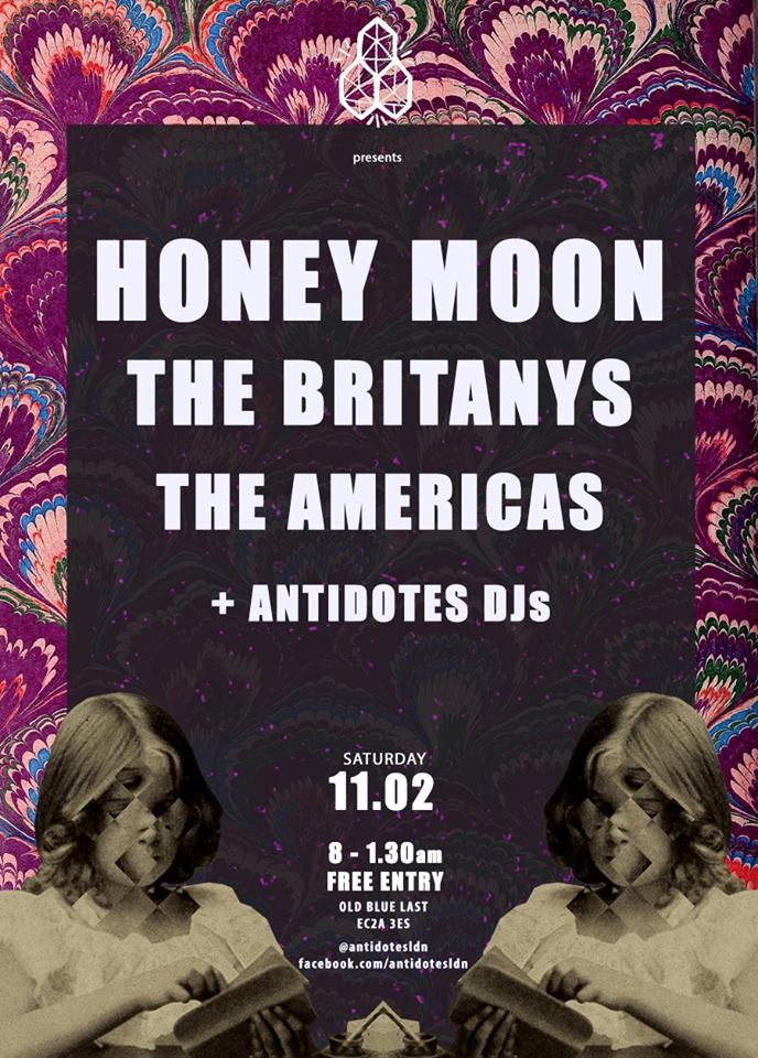 theoldbluelast's tweet photo. Oi oi. Well up for @Honey_MoonUK, @TheBritanys &amp; @TheAmericasYeah c/o @AntidotesLDN tonight. 

https://t.co/6sUu6UnBzn https://t.co/1vF2NKj1gw