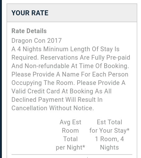 knitspinrose's tweet photo. @MelindaHamby @DragonCon @Laurealis #Sheraton not honoring "fully pre-paid" hotel stay. They want more $ or they cancel reservation. https://t.co/NLI15bEEIG