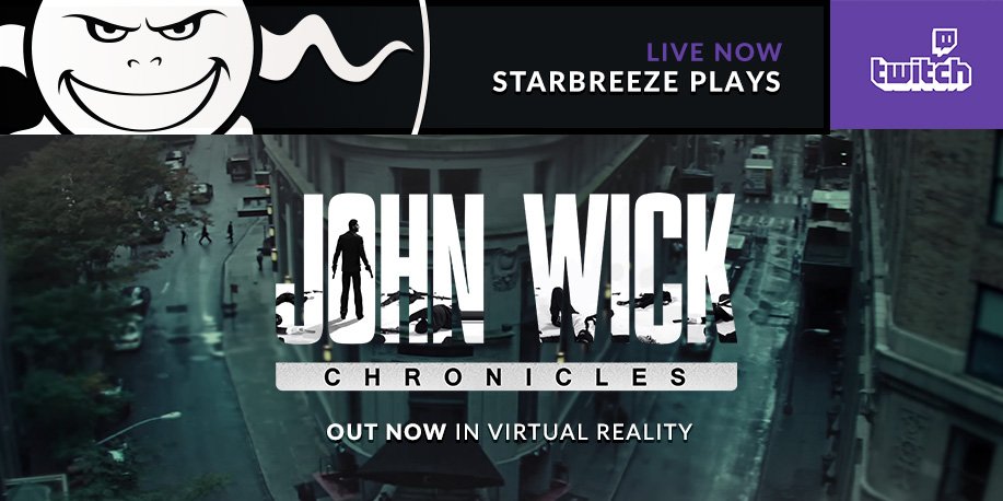 We're streaming LIVE right NOW  for two hours - come see us play <a href="/JohnWickVR/">John Wick Chronicles</a>! twitch.tv/starbreeze #PAYDAY2 #one #JohnWick #JohnWickVR