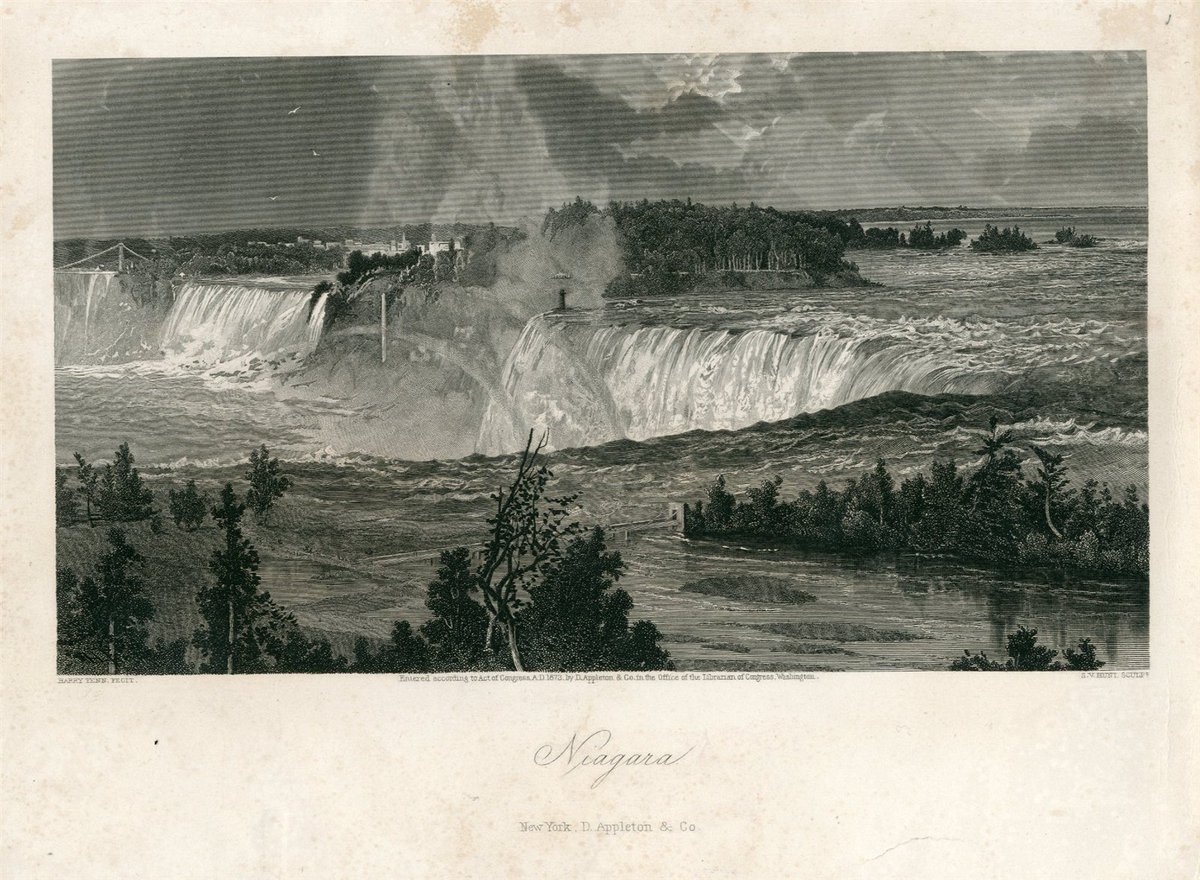 TheBuffaloNews's tweet photo. This is how #NiagaraFalls appeared to visitors in the 1870s. A look back at @NiagaraFallsUSA https://t.co/t5PRwzWK4L https://t.co/OcfnzbimrO