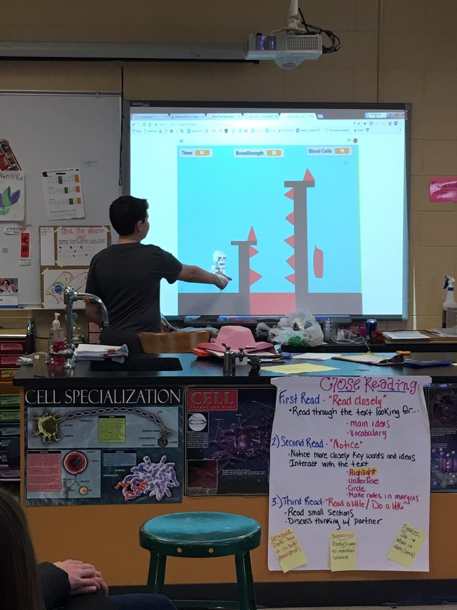 camponel's tweet image. Amazing @scratch project @PPMS_SDE!  Shows homeostasis, system interaction, &amp;amp; health.  Plus it's fun! #werppms scratch.mit.edu/projects/14319…