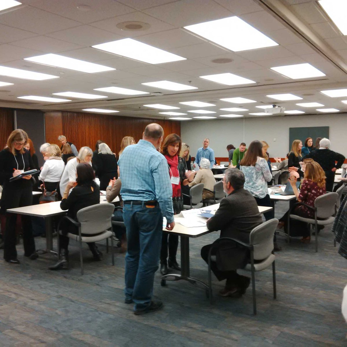 DonBuchanan4's tweet photo. This is what networking looks like! @SMHASSIST #KNAER looking to share about Knowledge Network for Student Wellbeing https://t.co/eusRClnEGR