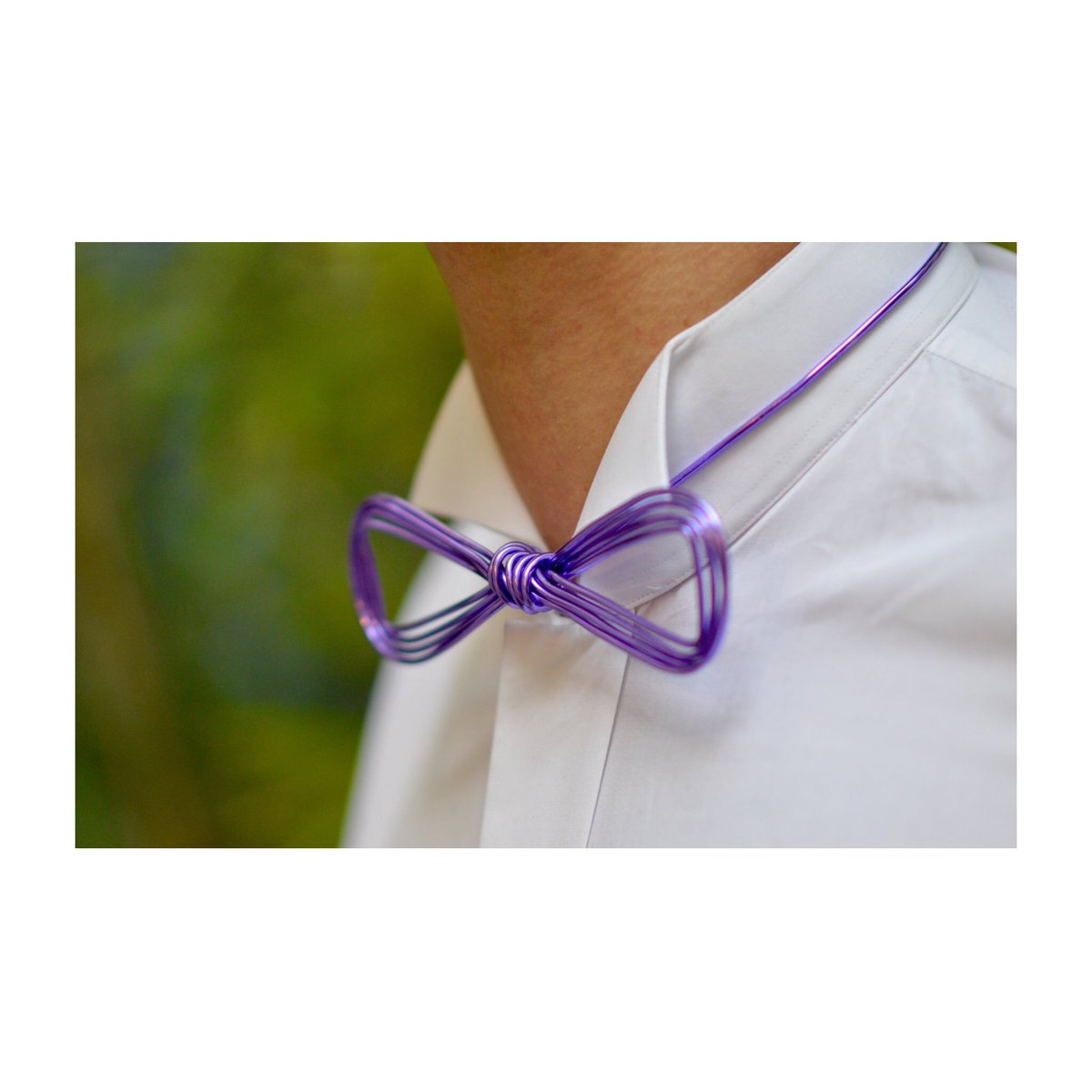 Chrysalide2016's tweet photo. Noeud papillon original en fil d'aluminium 🎀 https://t.co/7ZsvpuqIEM