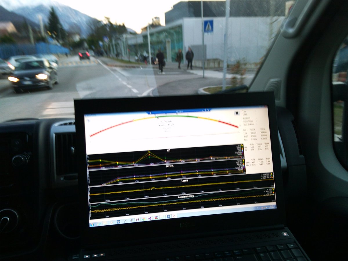 S3K_GS's tweet photo. Integration of #PaveProf inside a #MobileMappingSystem #mms #pavement #profile @PaveTesting @FBKcom https://t.co/20LmeOf1X6