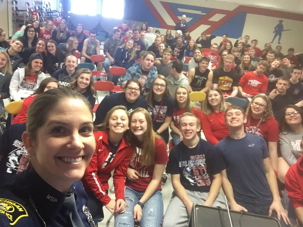 MSP Third District on X: &ldquo;Sgt. Rich returns to her hometown high 