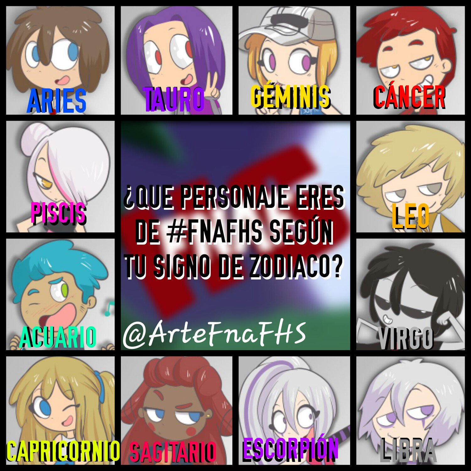 🎨Arte/Azul on Twitter "¿QUE PERSONAJE DE FNAFHS ERES