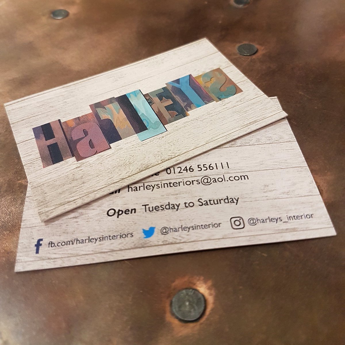 New business cards for @harleysinterior  <a href="/DerbyshireTweet/">#DerbyshireIS</a> #chesterfield