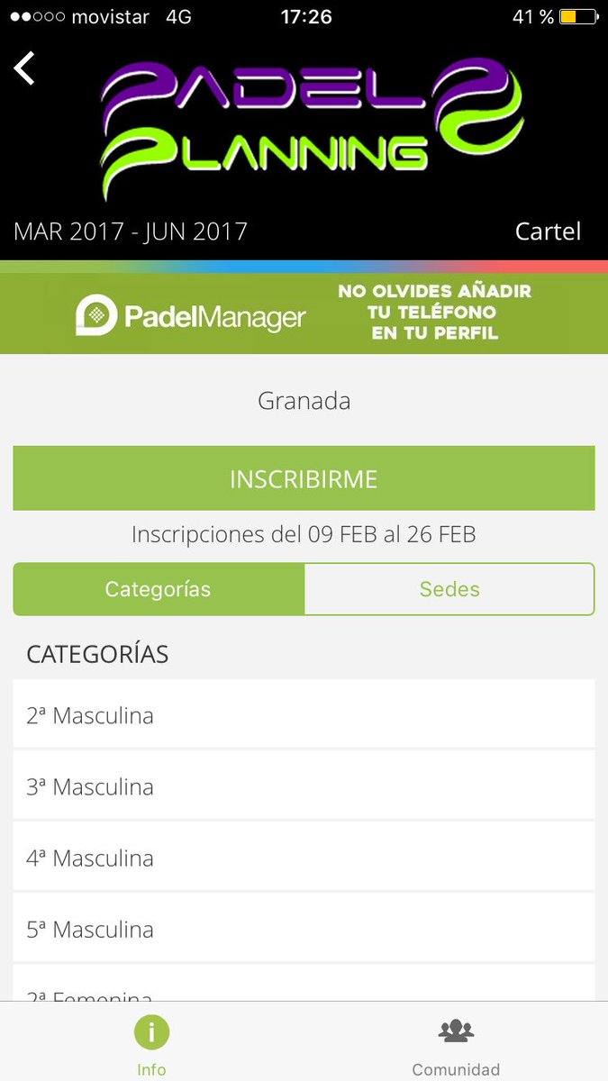 #Granada está de enhorabuena. <a href="/PadelPlanning/">padelplanning</a> pone en marcha la 1ªLiga Multisede. Apúntate y disfruta del pádel. Esta es tu liga!!!