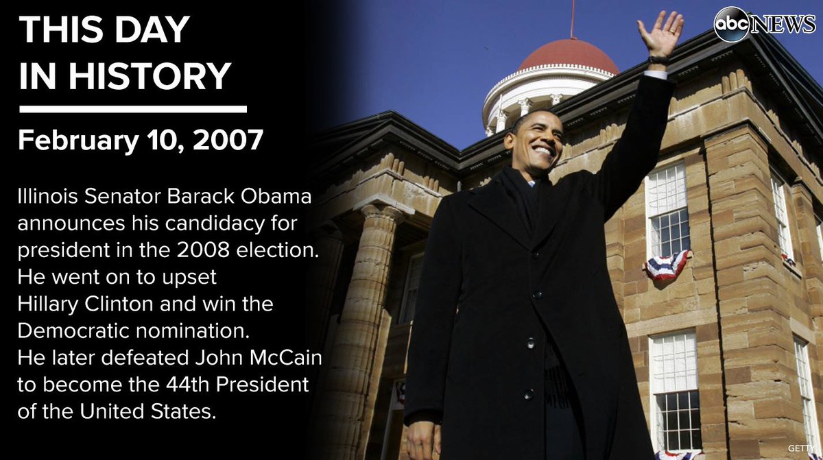 Abc News On Twitter 10 Years Ago Today Barack Obama Announced His Candidacy For President In The 2008 Election Https T Co N7tqa3e2wo