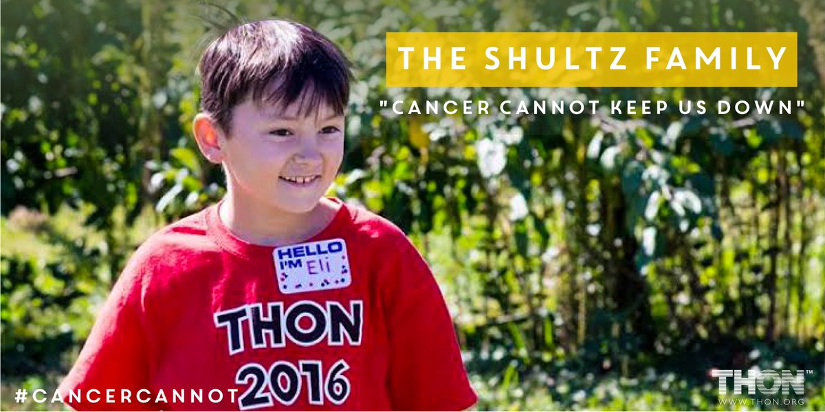 THON's tweet image. "#CancerCannot keep us down!"
- the Shultz Family