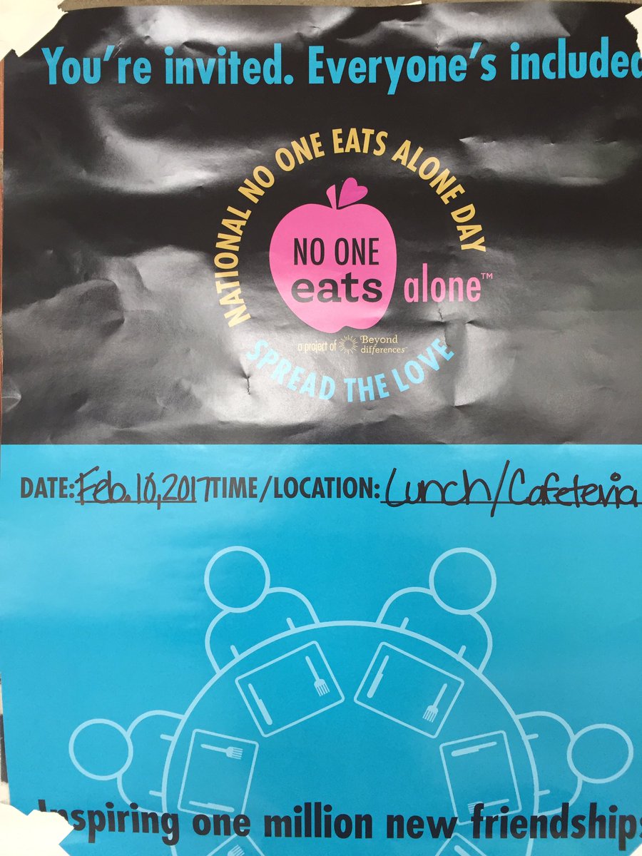 NPAA proud to participate in this national event today! #nooneeatsalone #lancers  #endsocialisolation
