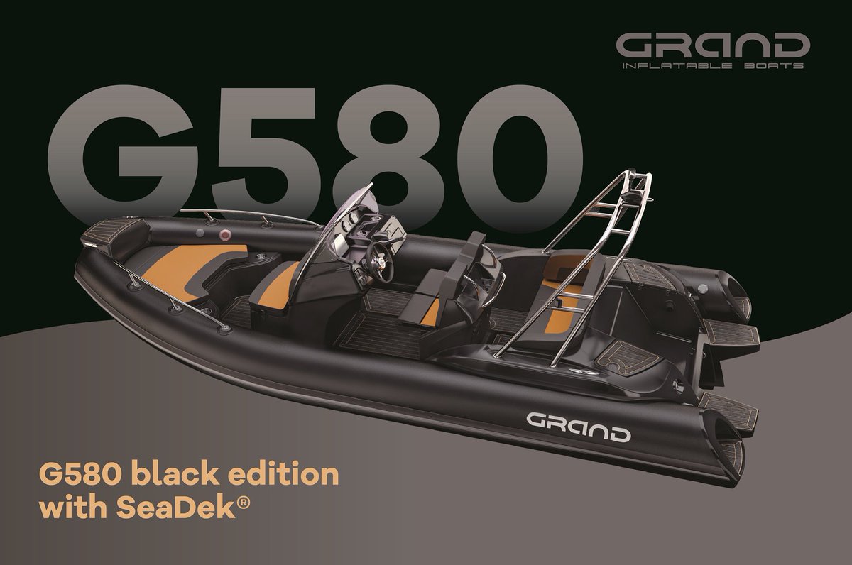 BelgianBoatShow's tweet photo. Nooit eerder gezien: Grand 5.80 BLACK edition RIB op #belgianboatshow bij Beekman Hal 5 https://t.co/DcoDm1FMtu