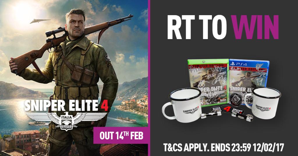 GAMEdigital's tweet photo. Cover Agents, are you ready for #SE4? Join the mission by hitting 🔁 to *WIN* this signed Sniper Elite 4 loot! https://t.co/4tCFN81BOX https://t.co/5wCdjdoUok