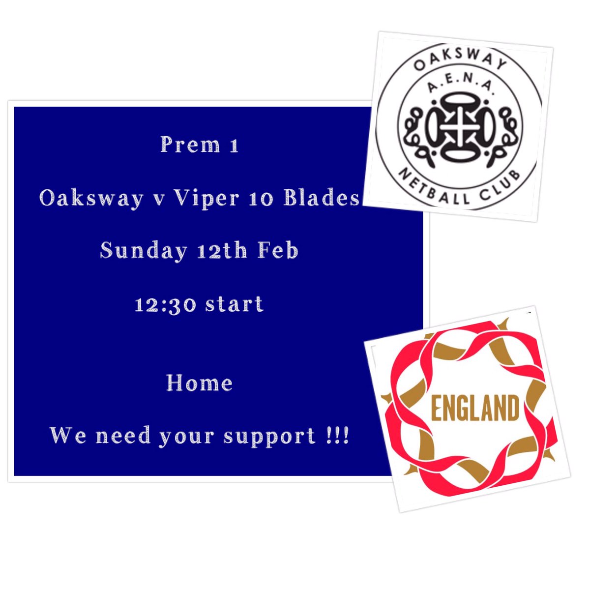 Prem 1 home game this weekend v <a href="/WPBlades/">Weston Park Blades</a> 

12;30 start , Brierton Sports Centre @NE_Netball <a href="/SDCP_Netball/">SDCPnetball</a>