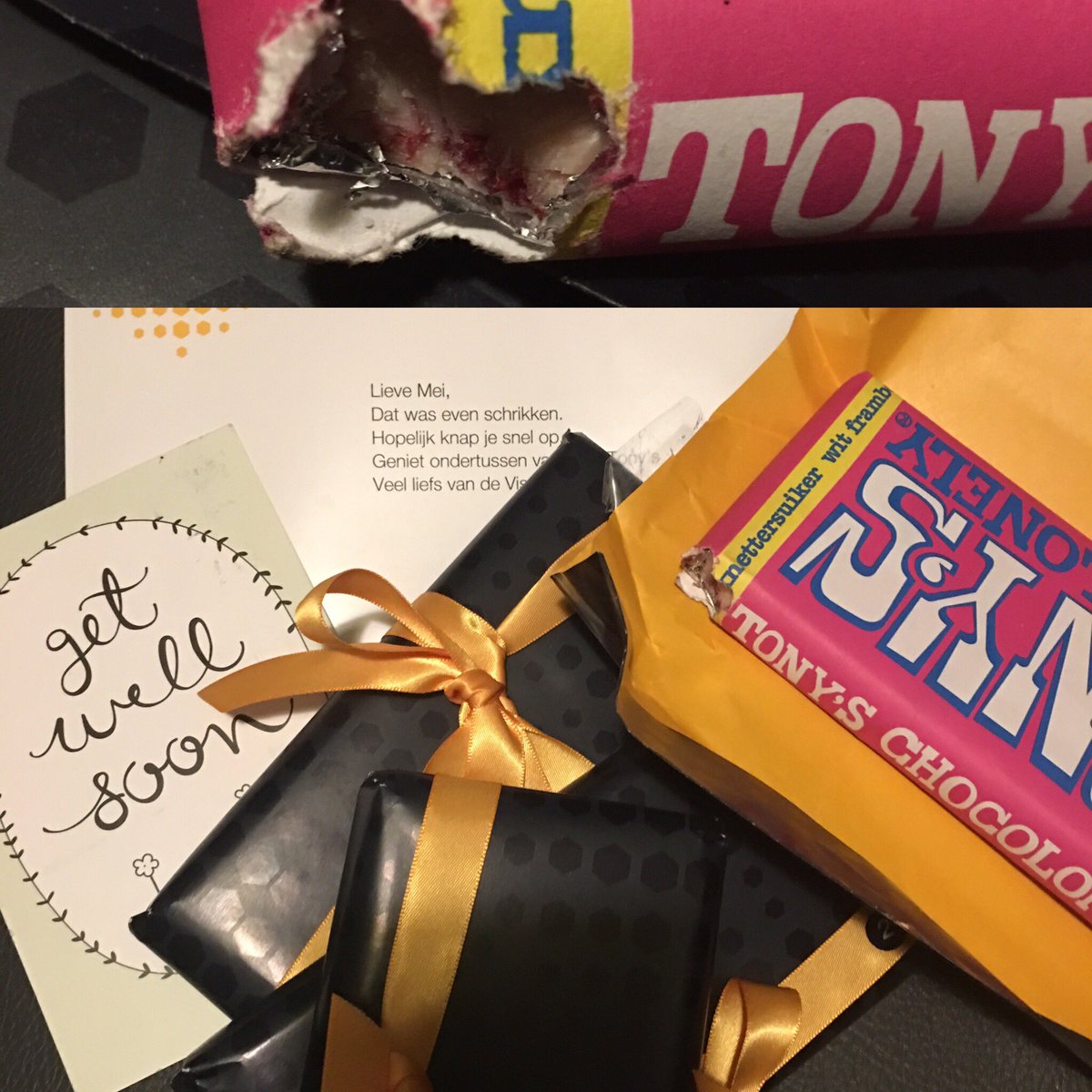 mee_tweet's tweet photo. Krijg je chocola als een hart onder de riem van je bff via @deBijenkorf, blijkt dat er al een hap uit is genomen #bcare #foei #muizenhap https://t.co/jARt1HUcGc