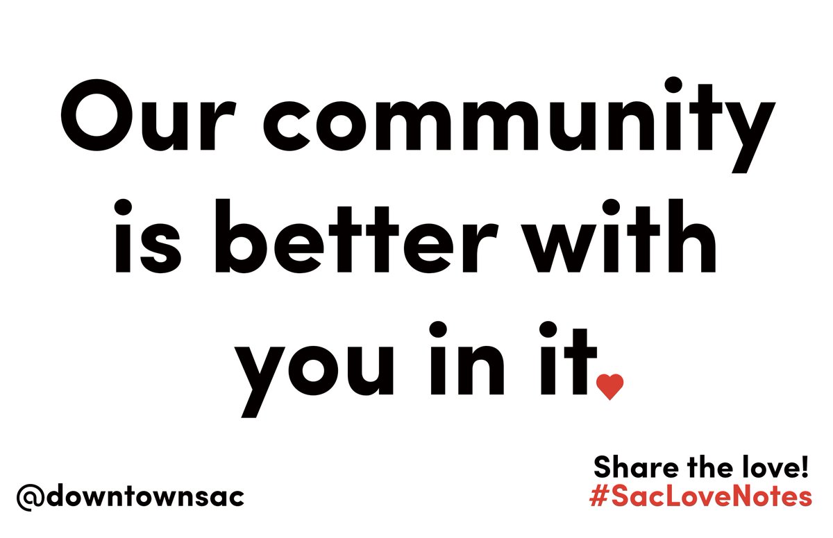 Celebrate V-Day by sharing #SacLoveNotes in #DowntownSac! Write a note about why you ❤️ our city &amp; the people in it bit.ly/SacLoveNotes
