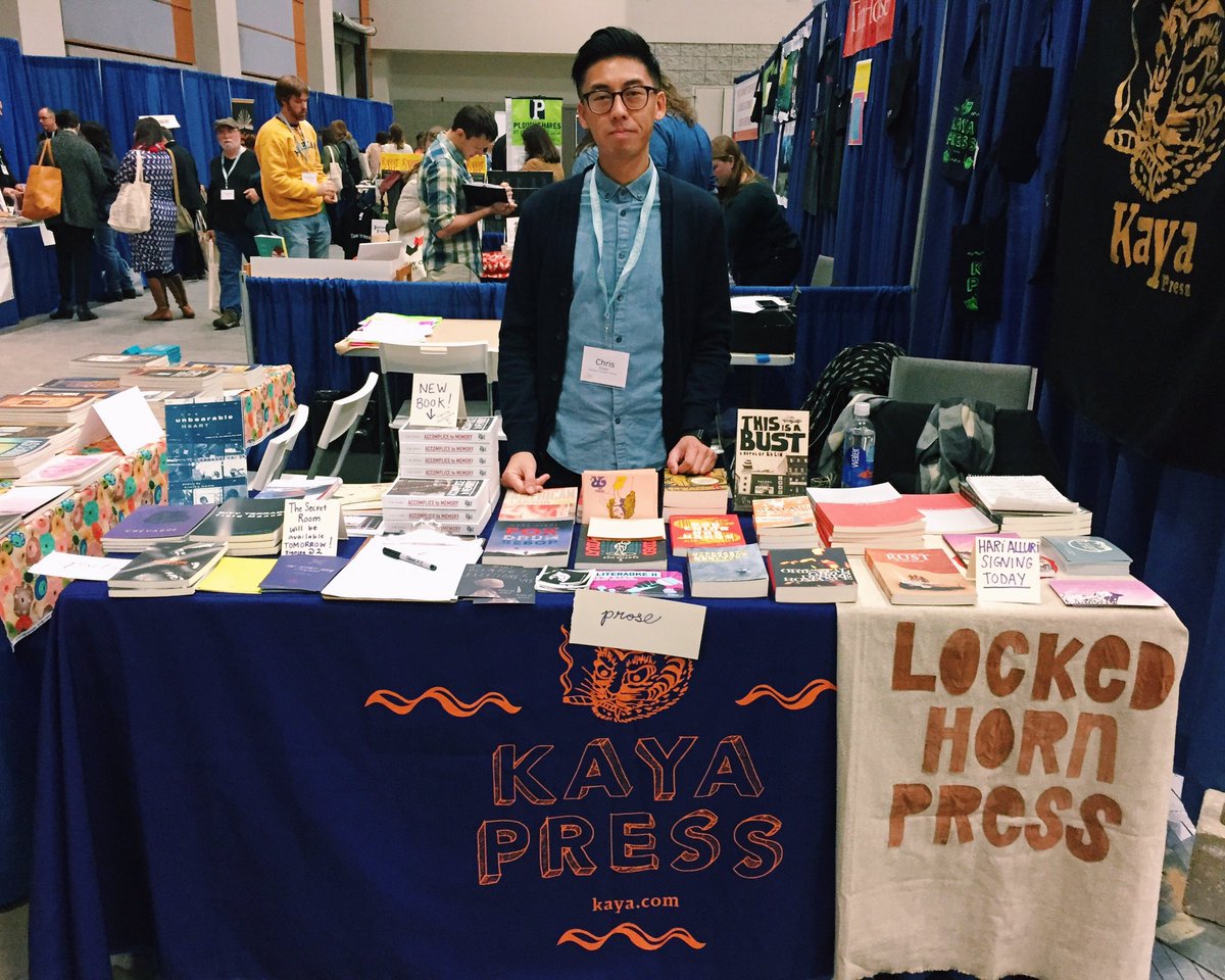 kayapress's tweet photo. It's day 2 of #AWP17! Grab your favorite books before they're gone. Booth 115 🐯📚📝 #LitInColor https://t.co/2dnQPfsozB