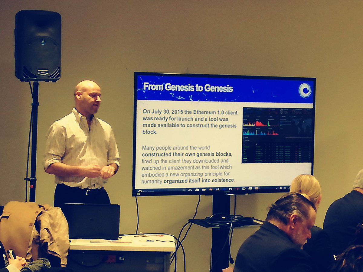 events_DCS's tweet photo. Joseph Lubin (@ethereumJoseph) from @ConsenSysLLC at the UN headquarters speaking about #ethereum https://t.co/wLtirq0cij