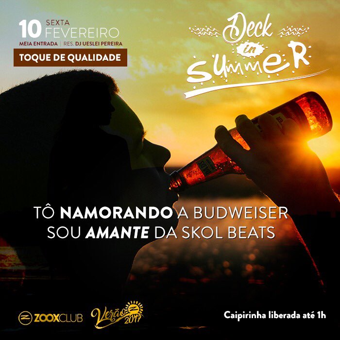 ZooxClub's tweet photo. Só vem que hoje é dia!
#deckinSummer #OpendeCaipirinha #Mulhervip https://t.co/HHin9Mob0g