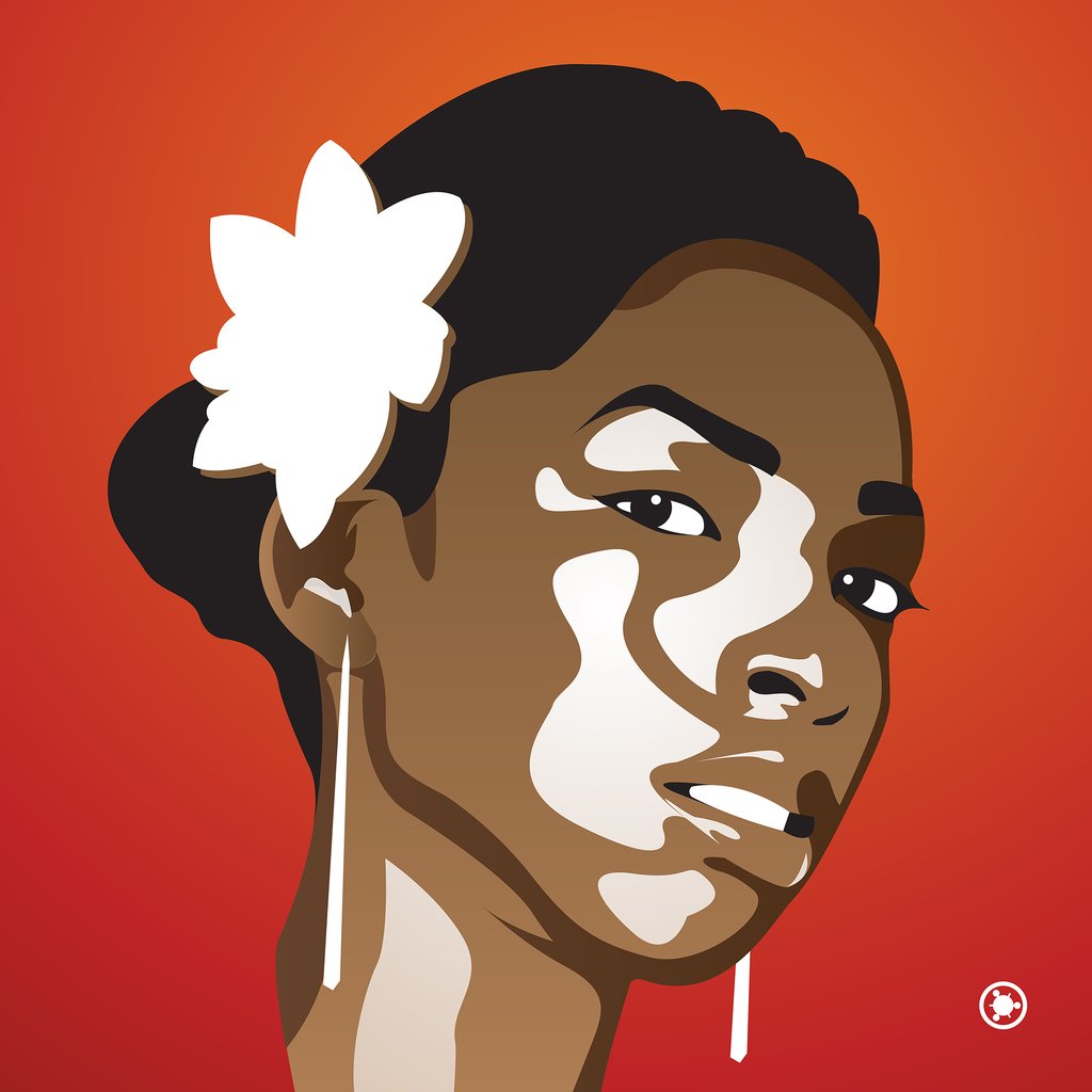 Ebony Taylor (Happy Birthday!), Vector on Canvas, 20\"x20\" 