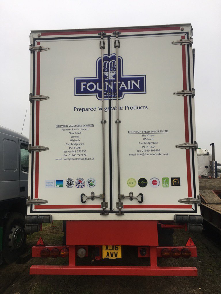 Fountains New trailer delivering goods around the uk