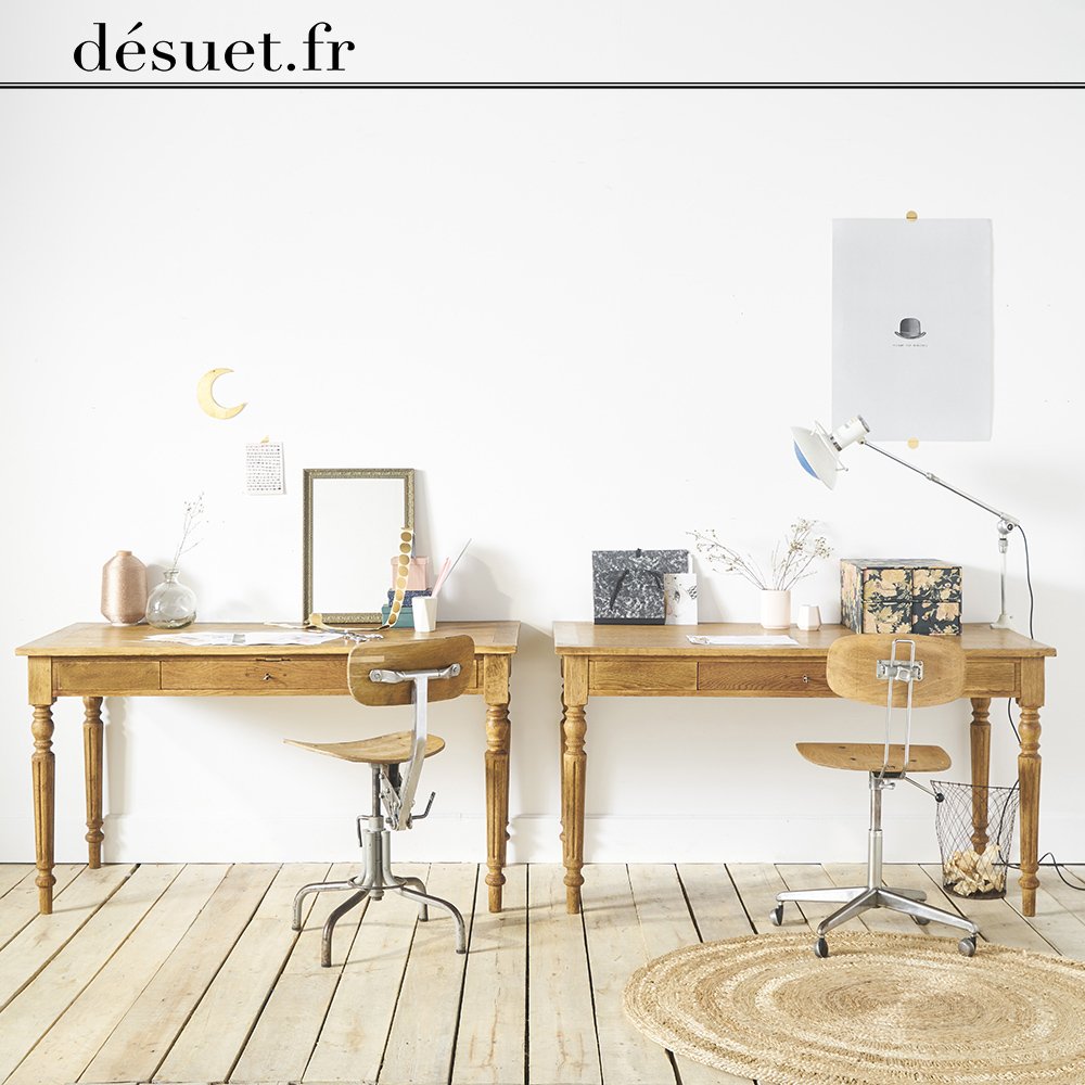 desuet_fr's tweet image. #desuet #table #doubletable #oakfurniture #desk #homedecoration