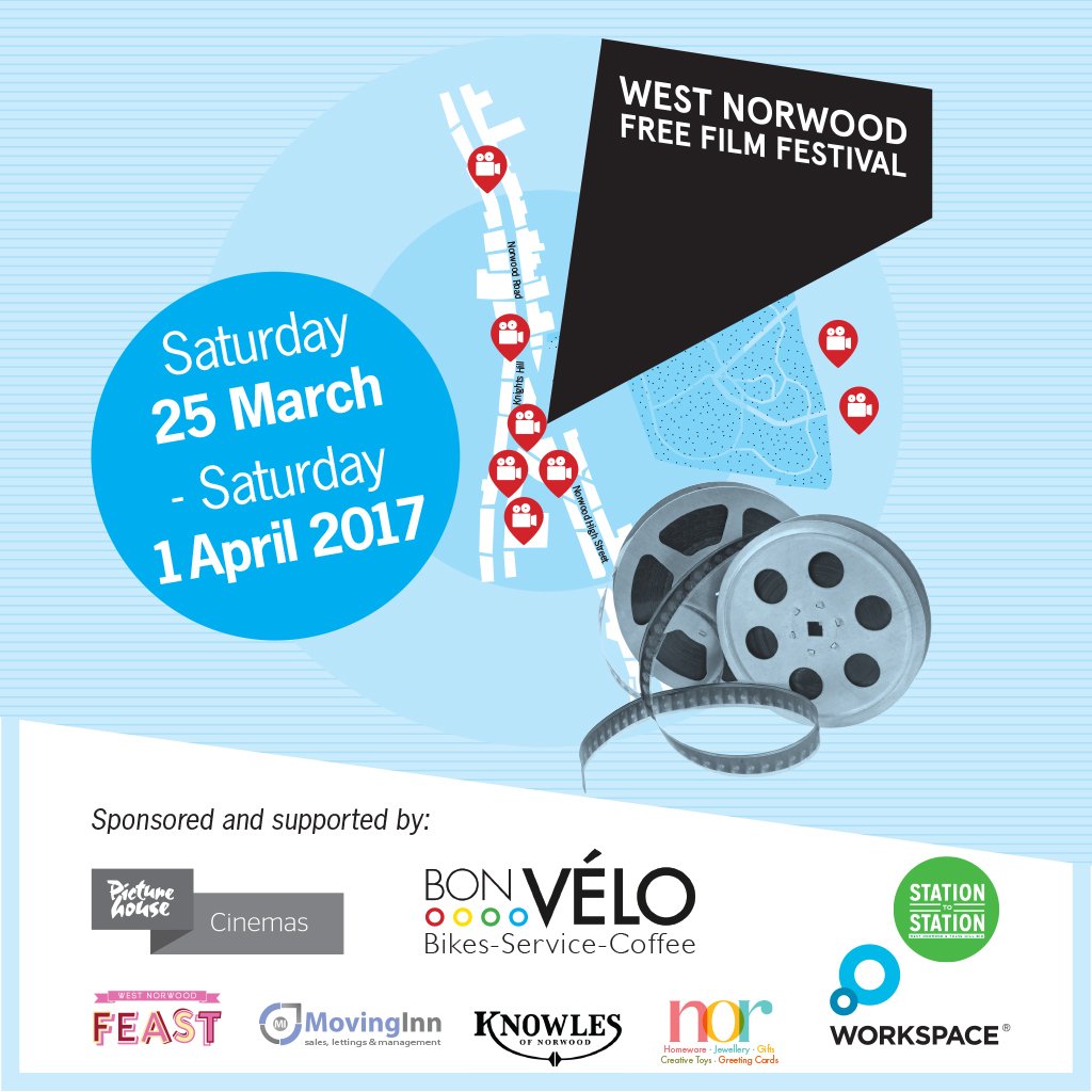 WestNorwoodFFF's tweet photo. The West Norwood Free Film Festival is coming soon - check out our programme here https://t.co/Ipi2Z5g3dM #westnorwood #southlondon #film https://t.co/ZdMnR1VY1j