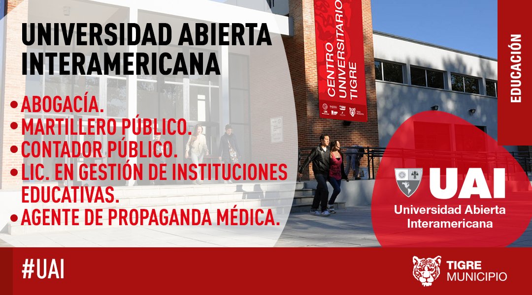 EducacionTigre's tweet photo. 📢 NO TE DUERMAS! Charlas informativas de las carreras de #UAI en el Centro Universitario Tigre #CUT2017 ➡️ https://t.co/cafUj24iyd https://t.co/v5rt6bnCyN