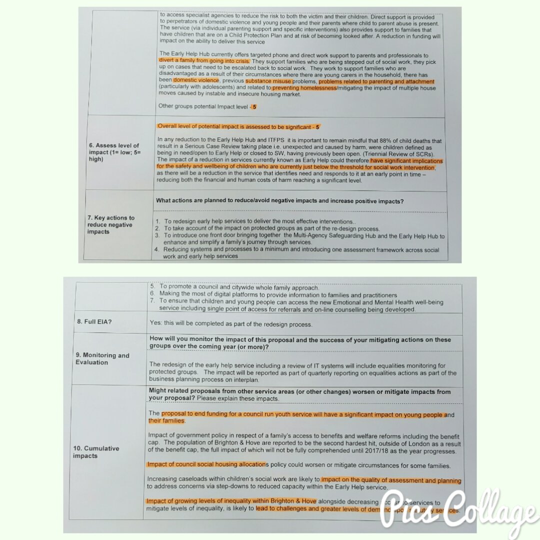 GMBSussexBranch's tweet photo. No need to take our word on the impact of Early Help budget proposals, the Council produced its own (quite shocking) Equality assessment... https://t.co/kTRqynkfzx