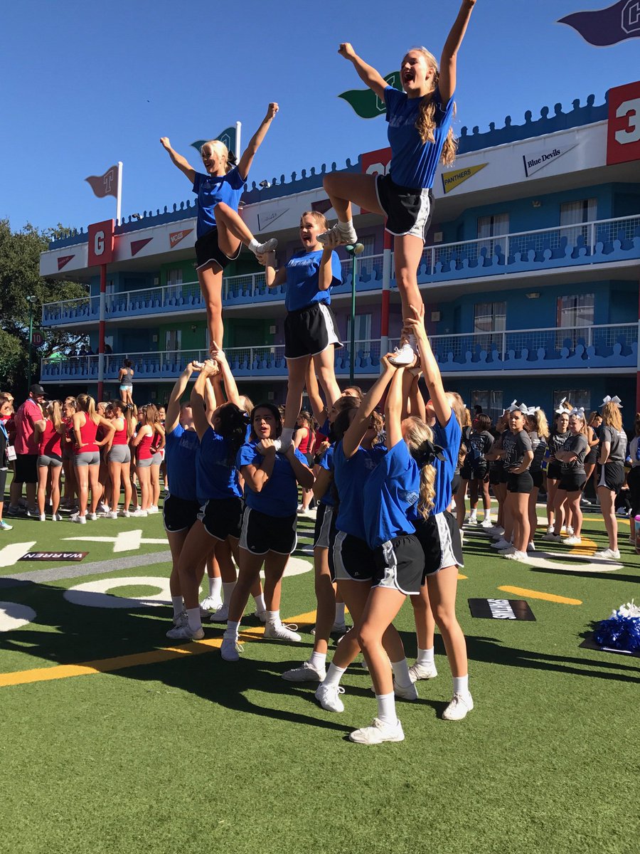 SWCheerleading's tweet photo. Practice #1 on the Football Field this morning. #UCANationals https://t.co/S6GC52mp6C