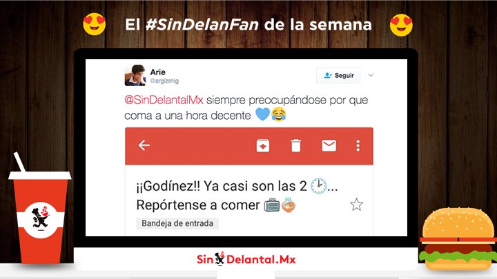 hellofoodmexico's tweet photo. ¡¡Muchas Felicidades a nuestro #SinDelanFan de la semana @argizmig!! 🎉🏆 #TodosTenemosUnAmigoGodín 💼🤓 #GraciasPorTanto #TeAmamos https://t.co/VjJ42bZNZr