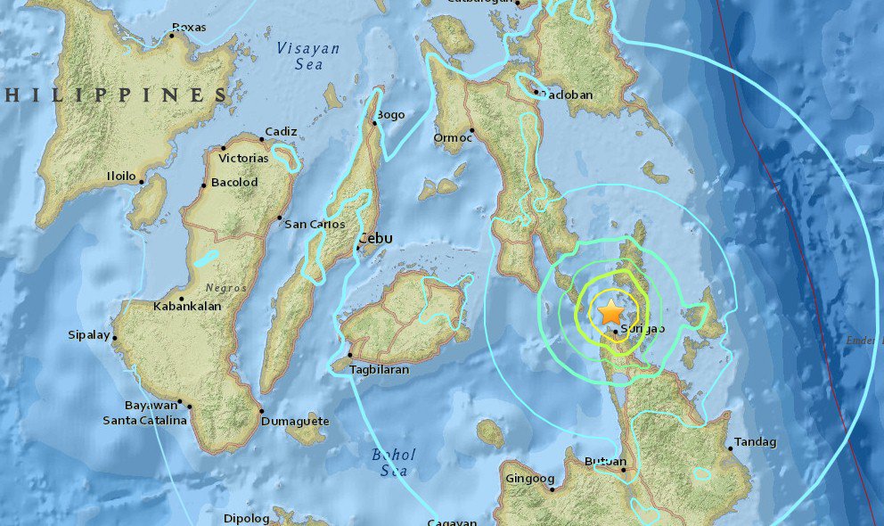 LALATE's tweet photo. #LALATE #BREAKINGNEWS
A 6.5 #Philippines #Earthquake #Today 2017 has struck #Basilisa
https://t.co/MhDemZUMZK https://t.co/syVKlTmBVq