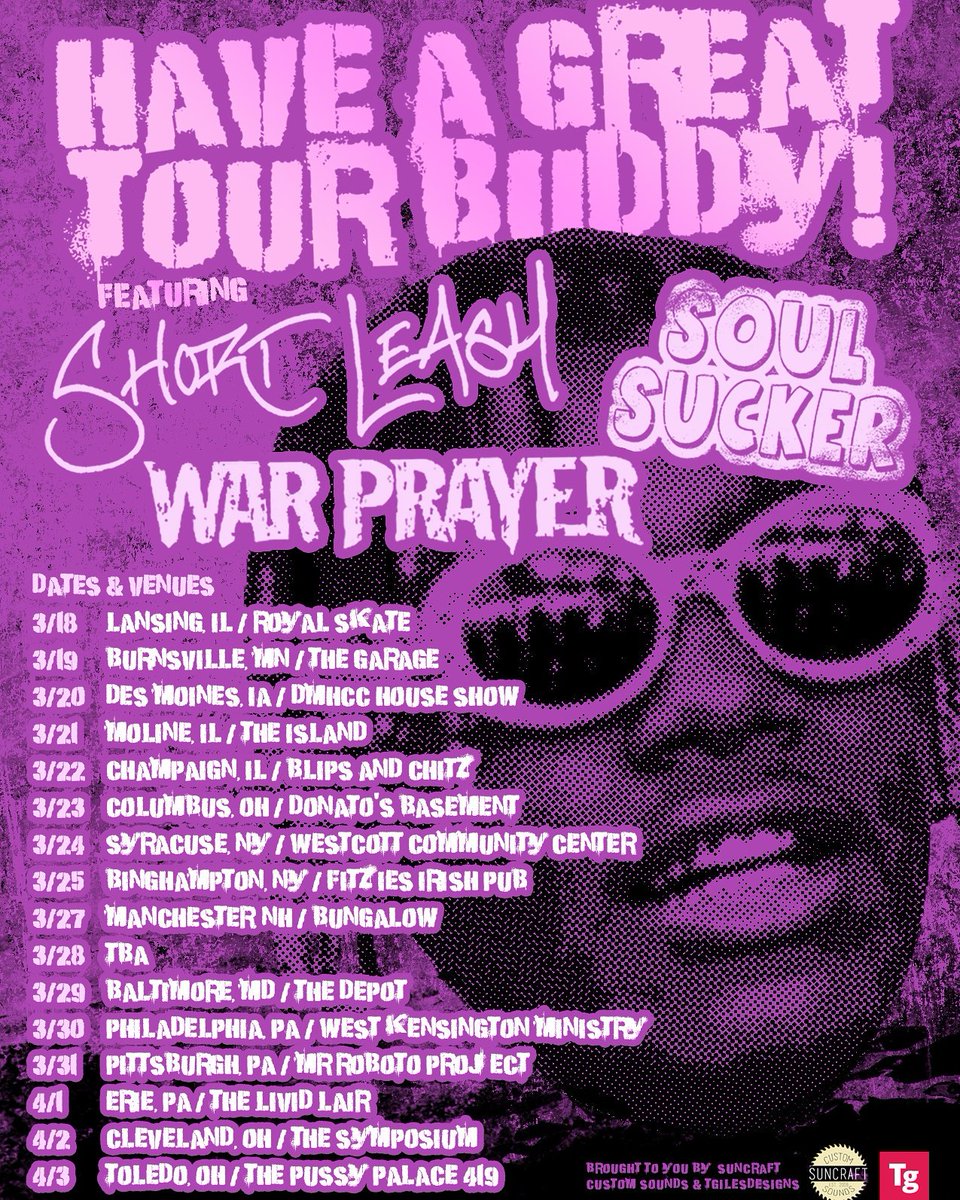 TOUR WITH <a href="/WarPrayerHC/">War Prayer</a> n <a href="/SOULSUCKER519/">Soul Sucker</a> 😍
