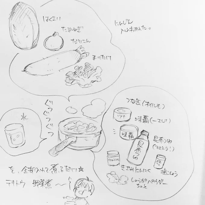 ご飯メモ。人参入れ忘れた！味覇と昆布つゆ(orめんつゆ)あれば大抵おいしくなr
ちくわとか入れても美味しい〜 